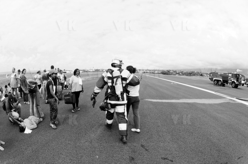 Exercice AIRGEX a l'aeroport de Gillot Roland Garros