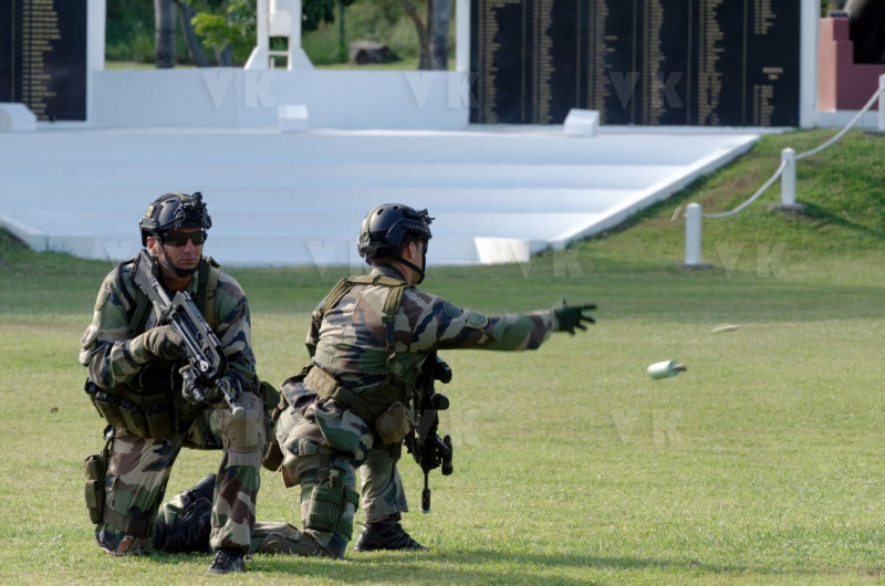 Demonstration militaires parachutistes 2e RPIMa