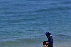 Baignade a la plage