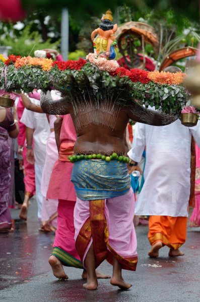 Celebration du Tai Poussam Cavadee a Saint-Louis, La Reunion