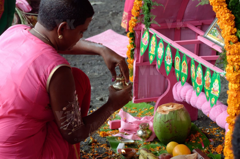 Celebration du Tai Poussam Cavadee a Saint-Louis, La Reunion
