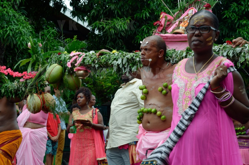 Celebration du Tai Poussam Cavadee a Saint-Louis, La Reunion