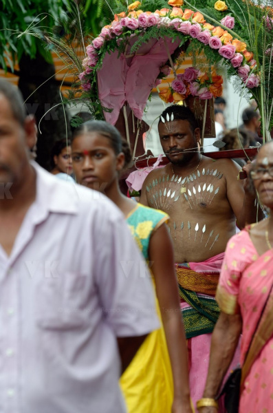 Celebration du Tai Poussam Cavadee a Saint-Louis, La Reunion