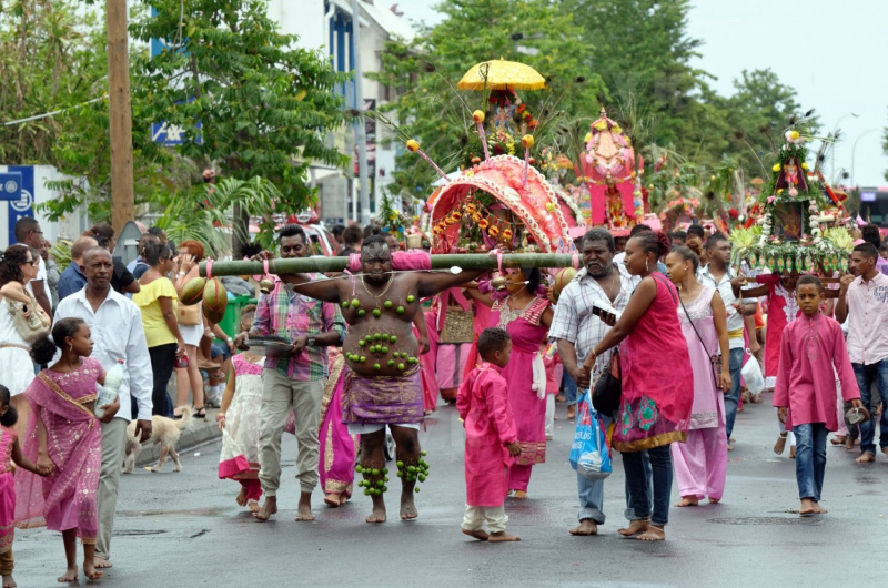 Celebration du Tai Poussam Cavadee a Saint-Louis, La Reunion