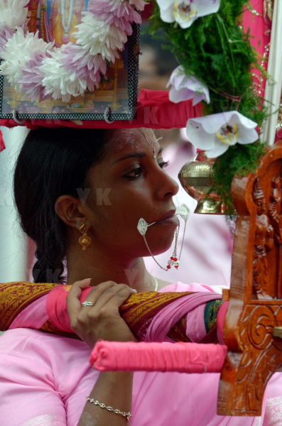 Celebration du Tai Poussam Cavadee a Saint-Louis, La Reunion