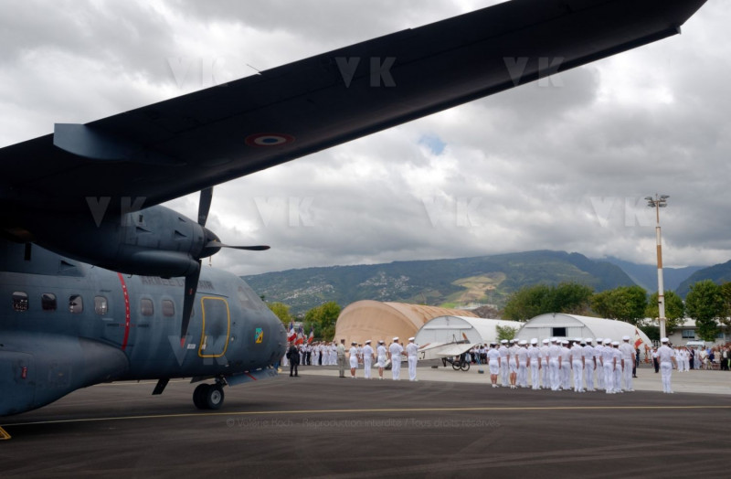 Ceremonie pour le centenaire de la disparition de Roland Garros au DA181 de la Reunion