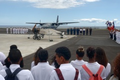 Ceremonie pour le centenaire de la disparition de Roland Garros au DA181 de la Reunion