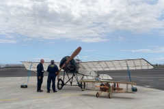 Ceremonie pour le centenaire de la disparition de Roland Garros au DA181 de la Reunion