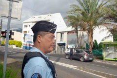 Gendarmerie checks at Le Tampon during the confinement period due to the COVID-19 epidemic - Controles de gendarmerie au Tampon pendant la periode de confinement due a l'epidemie de COVID-19