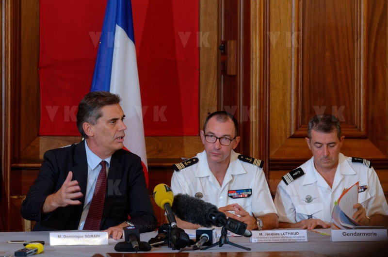 Dominique Sorain, prefect of Reunion, held a press conference on August 7, 2015 | prefecture in Saint-Denis