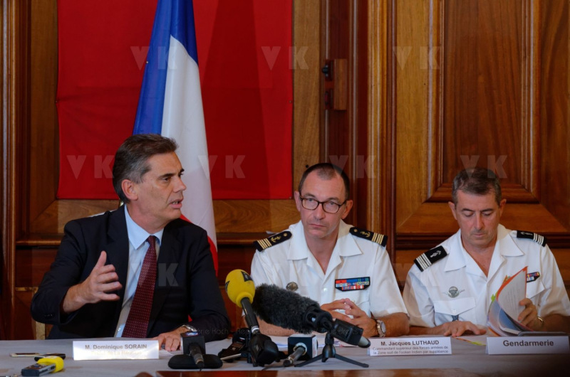 Dominique Sorain, prefect of Reunion, held a press conference on August 7, 2015 | prefecture in Saint-Denis