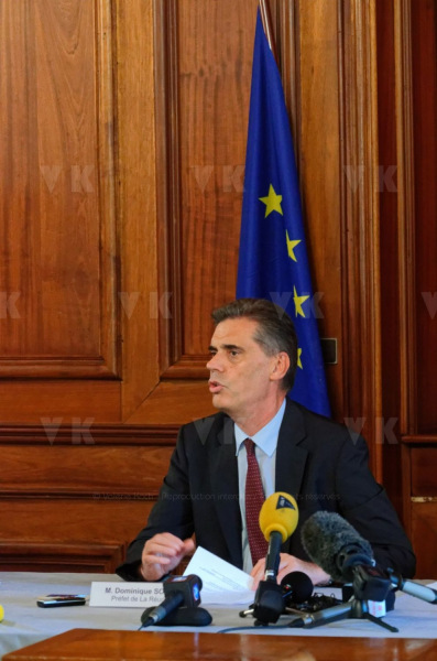 Dominique Sorain, prefect of Reunion, held a press conference on August 7, 2015 | prefecture in Saint-Denis