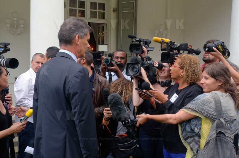 Dominique Sorain, prefect of Reunion, held a press conference on August 7, 2015 | prefecture in Saint-Denis
