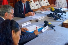 Dominique Sorain, prefect of Reunion, held a press conference on August 7, 2015 | prefecture in Saint-Denis