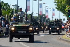 Forces armees dans la zone sud de l'ocean Indien, gendarmerie, pompiers, policiers et associations ont defile sous un soleil radieux a Saint-Denis (La Reunion) pour ce 14 juillet - Armed forces in the southern Indian Ocean, gendarmerie, firefighters, police and associations marched under a bright sun in Saint-Denis (La Reunion) for July 14