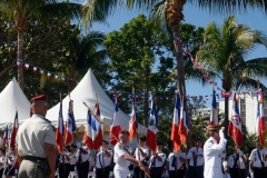Forces armees dans la zone sud de l'ocean Indien, gendarmerie, pompiers, policiers et associations ont defile sous un soleil radieux a Saint-Denis (La Reunion) pour ce 14 juillet - Armed forces in the southern Indian Ocean, gendarmerie, firefighters, police and associations marched under a bright sun in Saint-Denis (La Reunion) for July 14