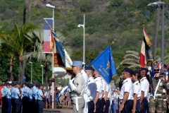 Defile du 14 juillet a La Reunion. National holiday: July 14th parade at La Reunion.