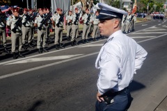 Defile du 14 juillet a La Reunion. National holiday: July 14th parade at La Reunion.