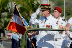 Defile du 14 juillet a La Reunion. National holiday: July 14th parade at La Reunion.