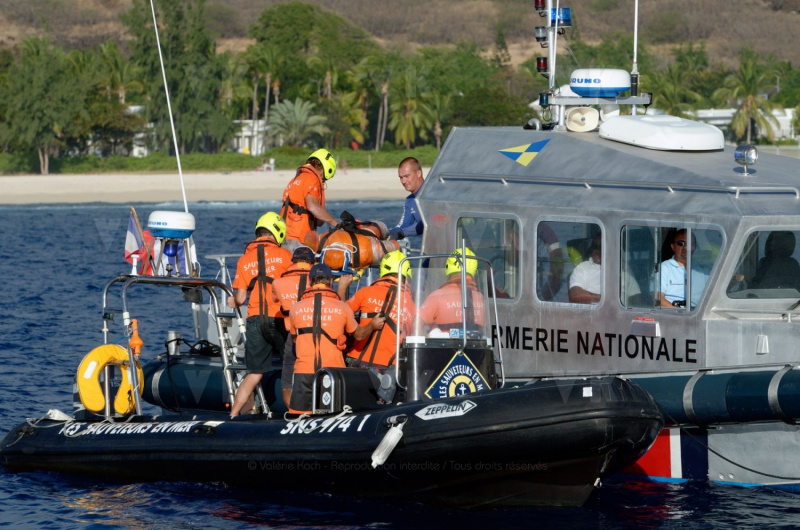 Demonstration de sauvetage avec les acteurs de l'Etat en Mer