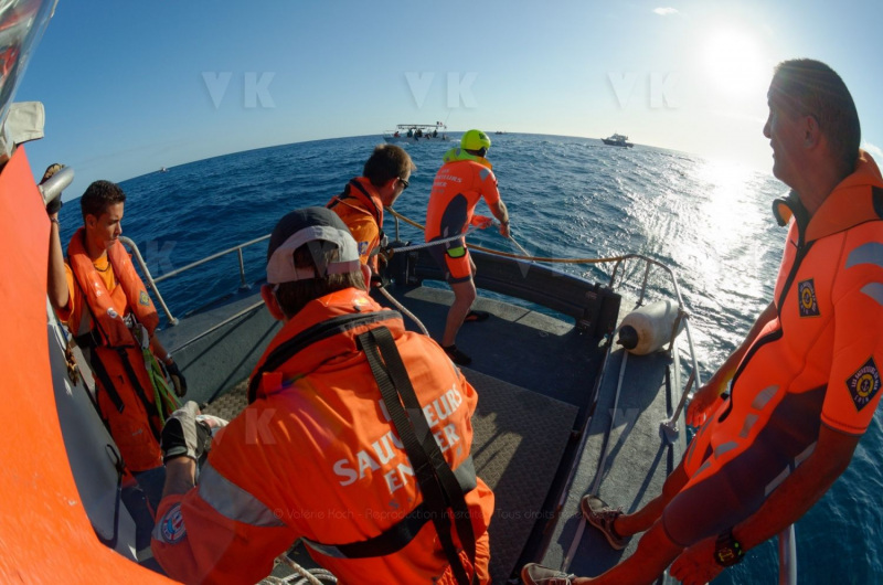 Demonstration de sauvetage avec les acteurs de l'Etat en Mer