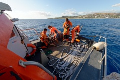 Demonstration de sauvetage avec les acteurs de l'Etat en Mer