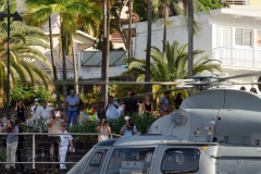 Helicoptere militaire aeronale en demonstration