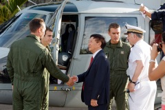 Helicoptere militaire aeronale en demonstration