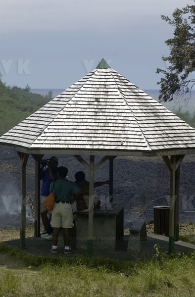 Eruption volcano Piton de la Fournaise La Reunion