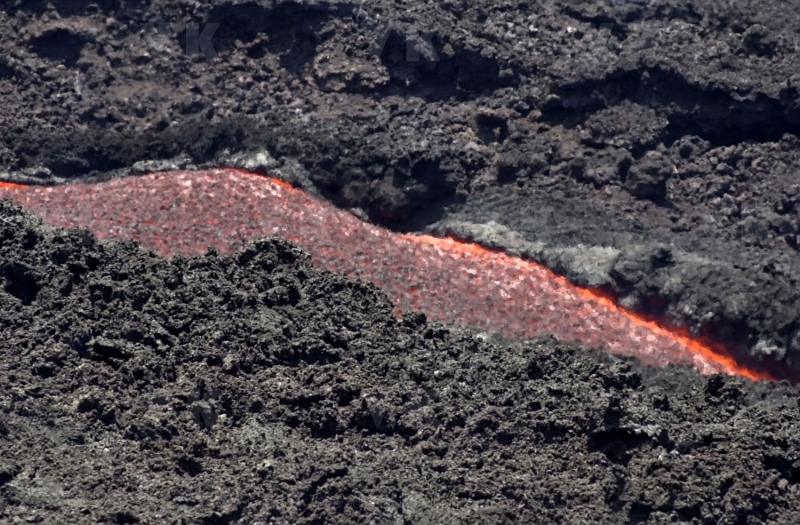 Eruption volcano Piton de la Fournaise La Reunion