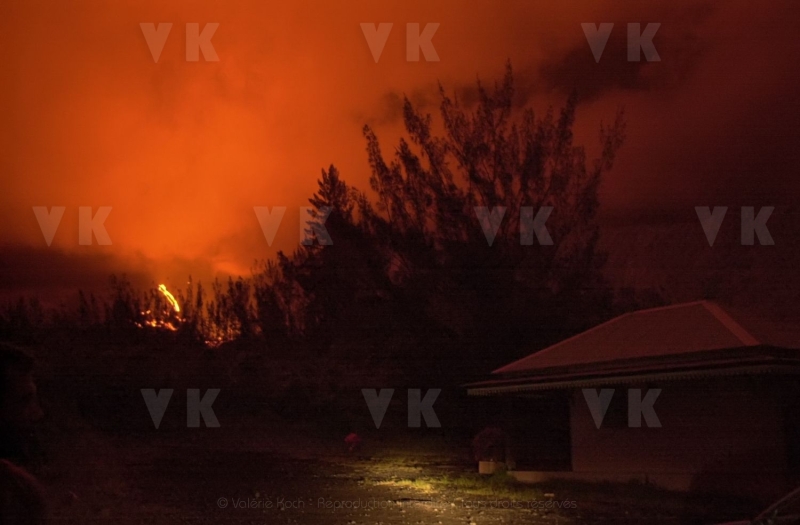 Eruption volcano Piton de la Fournaise La Reunion