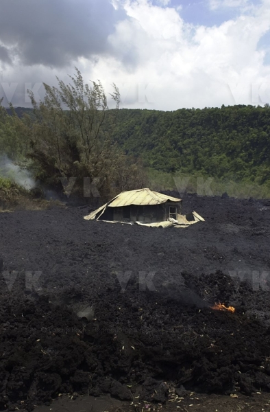 Eruption volcano Piton de la Fournaise La Reunion