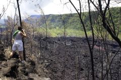 Eruption volcano Piton de la Fournaise La Reunion