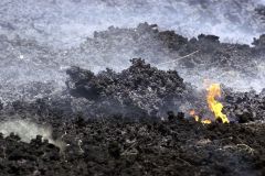 Eruption volcano Piton de la Fournaise La Reunion