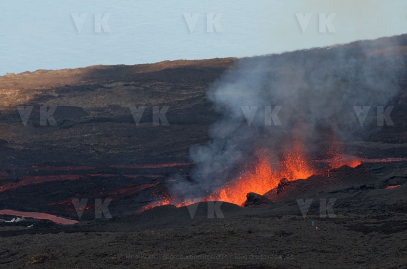 Eruption volcano Piton de la Fournaise La Reunion