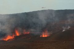 Eruption volcano Piton de la Fournaise La Reunion