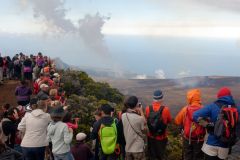 Eruption volcano Piton de la Fournaise La Reunion