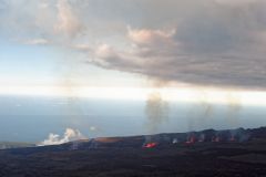 Eruption volcano Piton de la Fournaise La Reunion