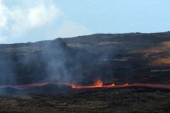 Eruption volcano Piton de la Fournaise La Reunion