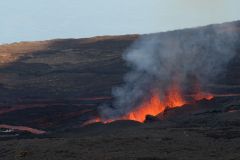 Eruption volcano Piton de la Fournaise La Reunion