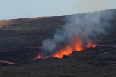 Eruption volcano Piton de la Fournaise La Reunion