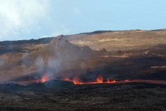 Eruption volcano Piton de la Fournaise La Reunion
