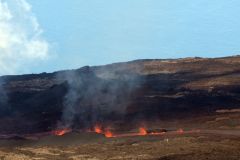 Eruption volcano Piton de la Fournaise La Reunion