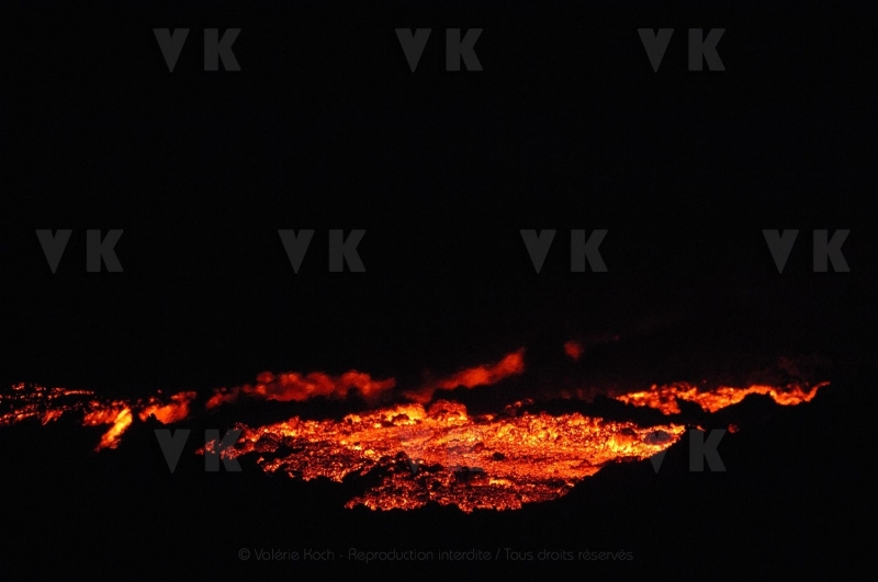 Eruption volcano Piton de la Fournaise La Reunion