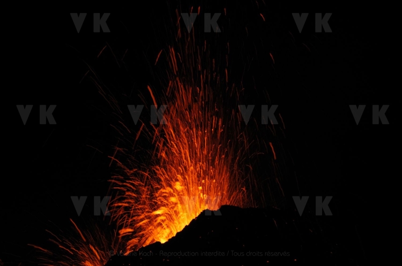 Eruption volcano Piton de la Fournaise La Reunion