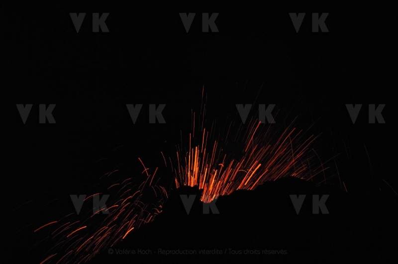 Eruption volcano Piton de la Fournaise La Reunion