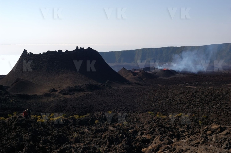 Eruption volcano Piton de la Fournaise La Reunion