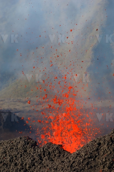 Eruption volcano Piton de la Fournaise La Reunion