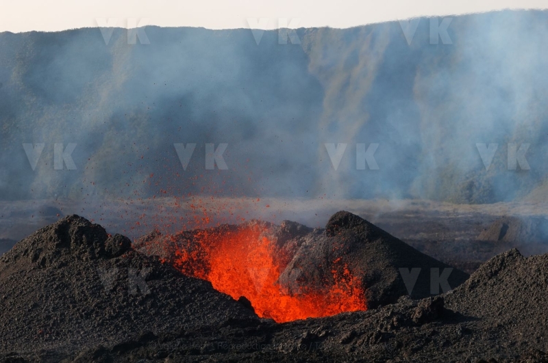 Eruption volcano Piton de la Fournaise La Reunion