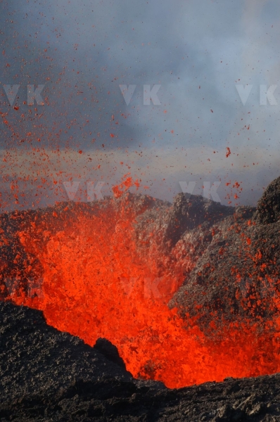 Eruption volcano Piton de la Fournaise La Reunion